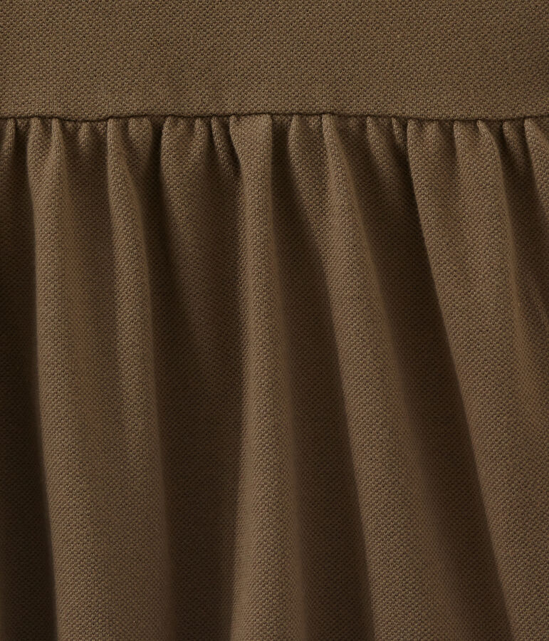 Vestido para ni&ntilde;a de manga corta marron