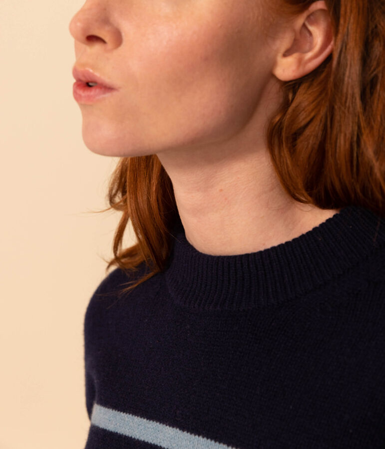 Jersey marinero de lana para mujer SMOKING/ AZUL