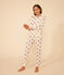 Pijama de algodón con motivo de corazón para mujer blanco AVALANCHE/ MULTICO