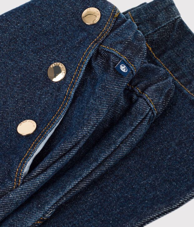 Pantal&oacute;n denim wide leg infantil azul