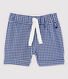 Pantalón corto de vichy de urdimbre y trama de bebé niño