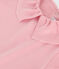 Camiseta infantil lisa de manga corta de algodón con cuello rosa CHARME