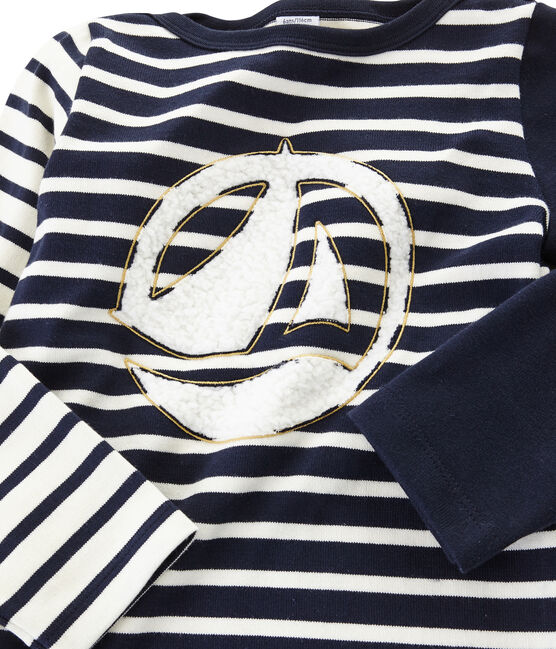 Jersey marinero para niño blanco MARSHMALLOW/azul SMOKING