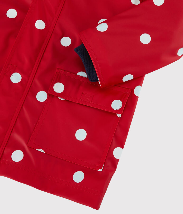 Chubasquero de ni&ntilde;a rojo TERKUIT/blanco MULTICO