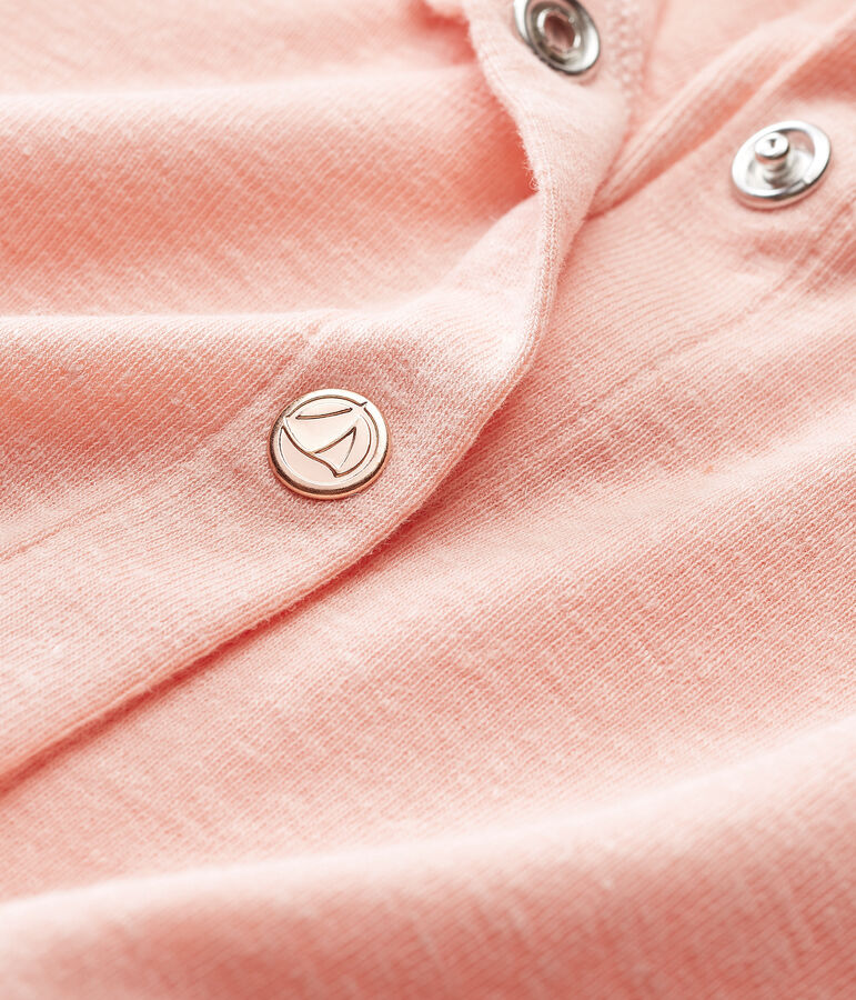 C&aacute;rdigan de algod&oacute;n/lino para beb&eacute; ni&ntilde;a rosa