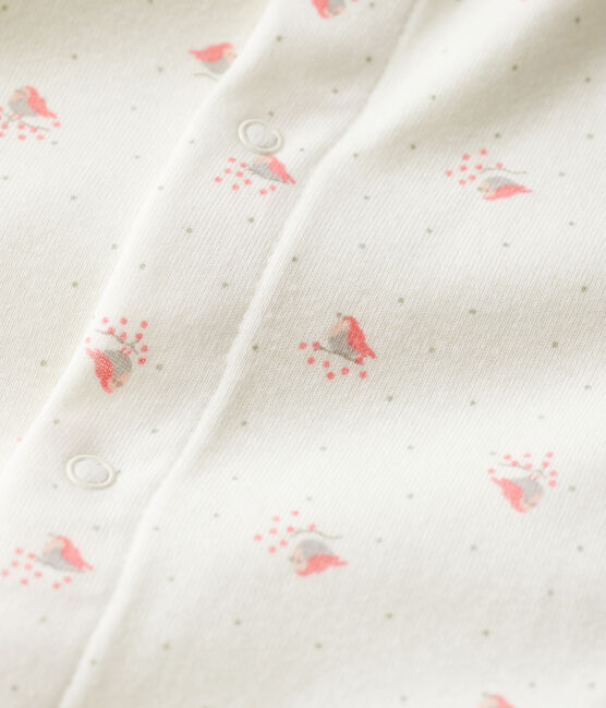 Bodyjama sin pies de bebé de algodón ecológico blanco MARSHMALLOW/blanco MULTICO