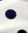 Pijama con estampado gráfico de niña/niño de algodón orgánico blanco MARSHMALLOW/azul MEDIEVAL