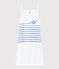 Vestido de tirantes emblemático de algodón de mujer blanco ECUME