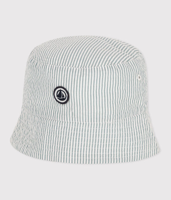 BOB INFANTIL DE ALGODÓN SEERSUCKER VERDE NIÑO blanco MARSHMALLOW/azul BRUT