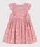 Vestido infantil sin mangas de algodón con flores rosa CHARME/blanco MARSHMALLOW