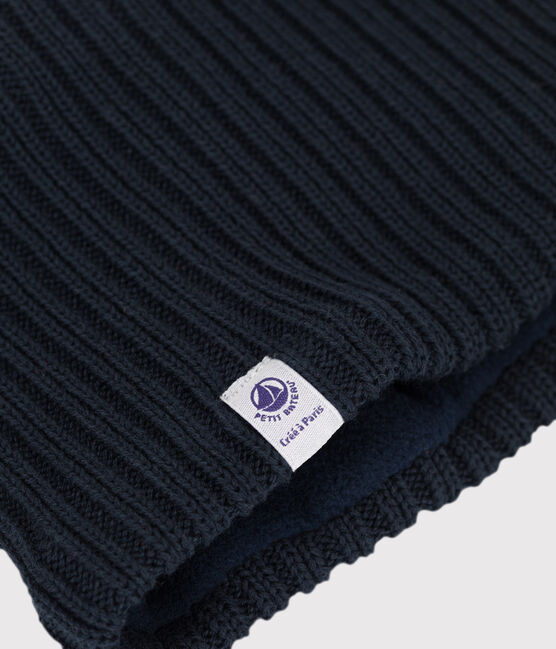 Cuello de punto tricotado con forro polar reciclado para bebé azul SMOKING