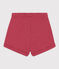Shorts lisos de punto flameado para bebé rosa PAPI