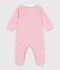 Pijama de terciopelo con cuello y estampado de flores para beb&eacute; rosa/multicolor