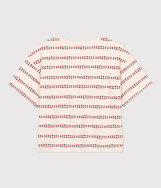 Camiseta LE BOXY de algodón para mujer blanco AVALANCHE+STOP/ MULTICO