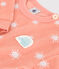 Sudadera de rizo de algodón con estampado de soles para bebé naranja ABRICOT/ MARSHMALLOW
