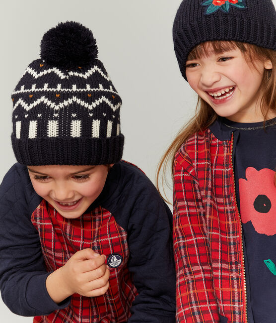 Gorro infantil para niño azul SMOKING