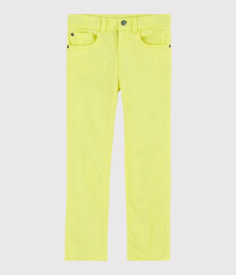 Pantal&oacute;n de sarga de ni&ntilde;o amarillo