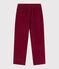 Pantalón infantil recto y liso de pana AMARANTE