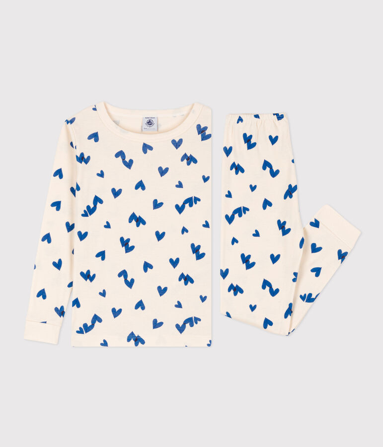 Pijama de algod&oacute;n ajustado para ni&ntilde;a blanco AVALANCHE/ MULTICO