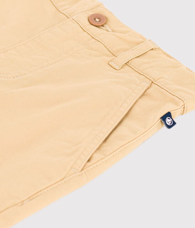Bermudas de tela de algod&oacute;n para ni&ntilde;o beige