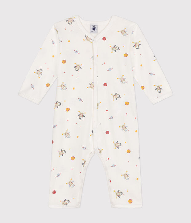 Pijama de algod&oacute;n sin pies para beb&eacute; blanco/multicolor