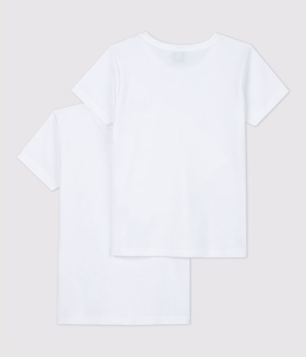 Lote de 2 camisetas de manga corta blancas de ni&ntilde;o multicolor