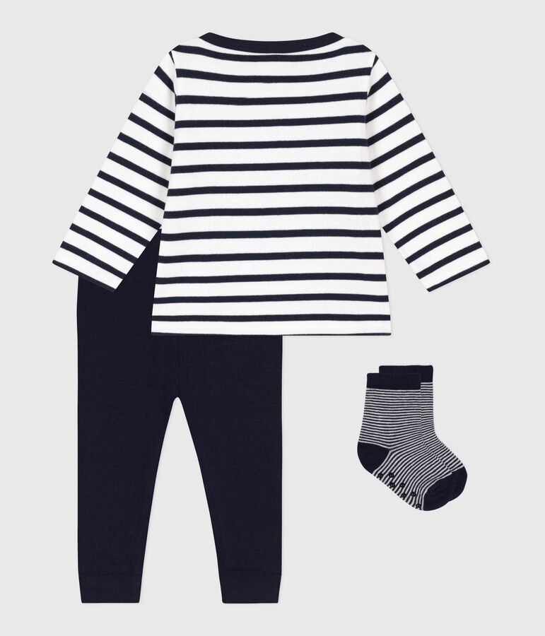 Conjunto de regalo de tres piezas para beb&eacute; multicolor