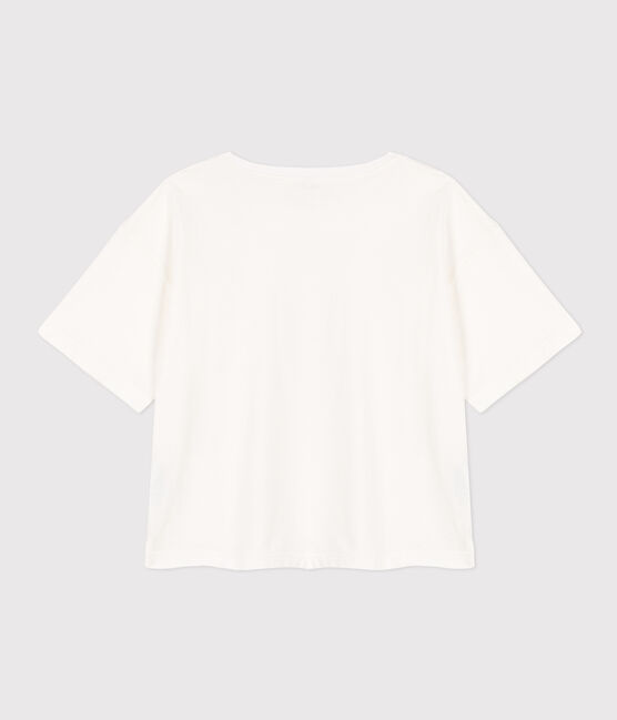 Camiseta LE BOXY de algodón para mujer blanco MARSHMALLOW