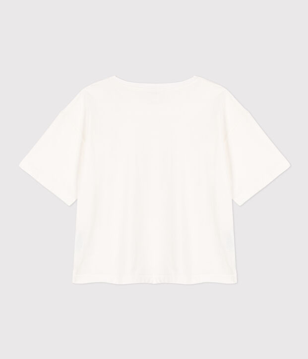 Camiseta LE BOXY de algod&oacute;n para mujer blanco