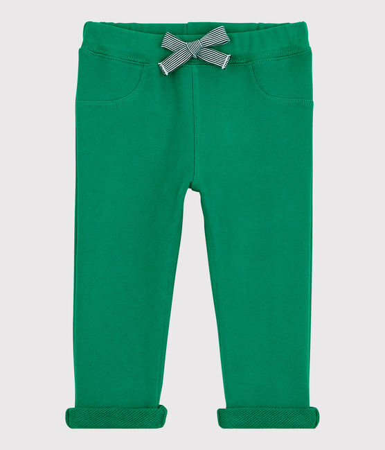 Pantalón de muletón de bebé. verde PIVERT
