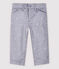 Pantalón de sarga con bordado de bebé niño gris CONCRETE