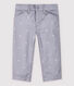 Pantalón de sarga con bordado de bebé niño