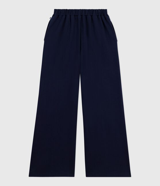 Pantalón de algodón para mujer azul SMOKING
