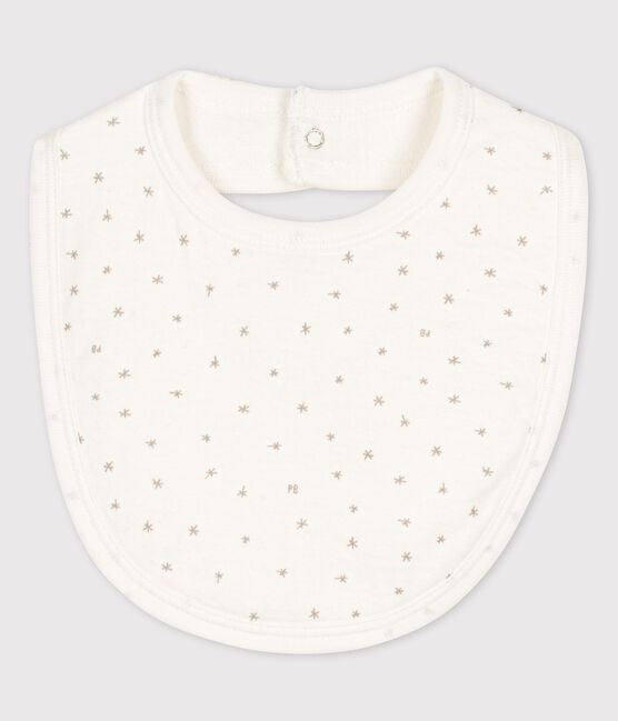 Babero de bebé de algodón ecológico blanco MARSHMALLOW/gris GRIS