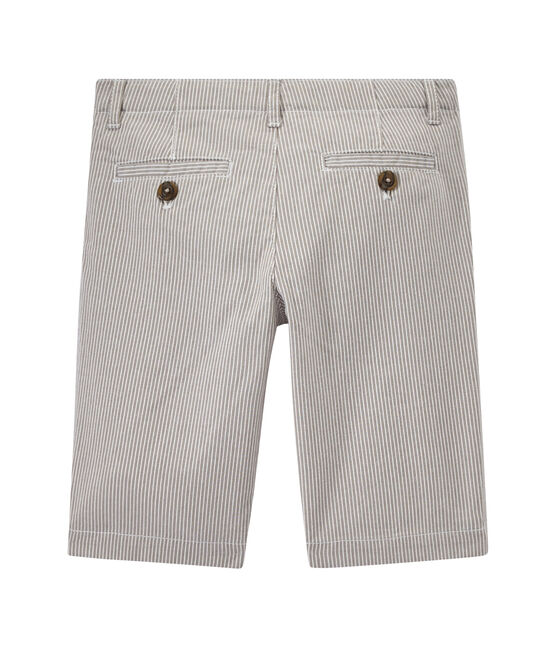 Bermuda para niño a rayas gris MINERAI/blanco LAIT