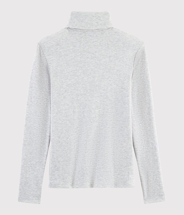 Camiseta de cuello alto emblem&aacute;tica de algod&oacute;n de mujer BELUGA CHINE