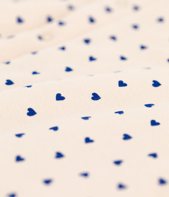 Pelele sin pies de algodón con corazón para bebé blanco AVALANCHE/ NEWBLEU
