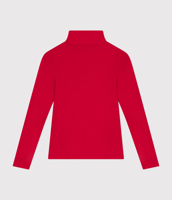 Camiseta Iconique de cuello vuelto de algodón para mujer rojo CORRIDA