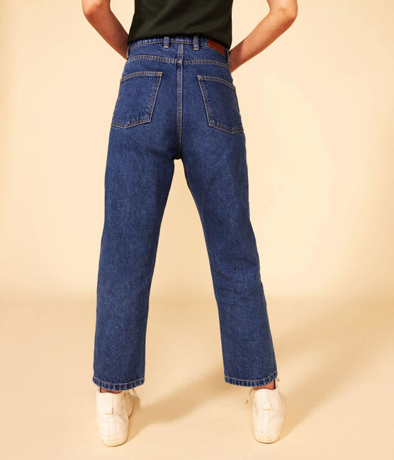 Vaquero de algodón sostenible para mujer azul BLEU DELAVE