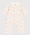 Bodyjama de algodón estampado blanco MARSHMALLOW/ ORANGE