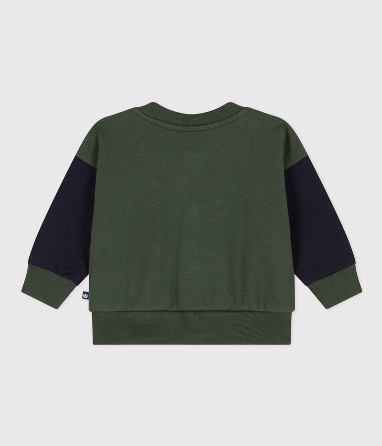 Chaqueta de b&eacute;isbol de mulet&oacute;n de beb&eacute; verde/azul