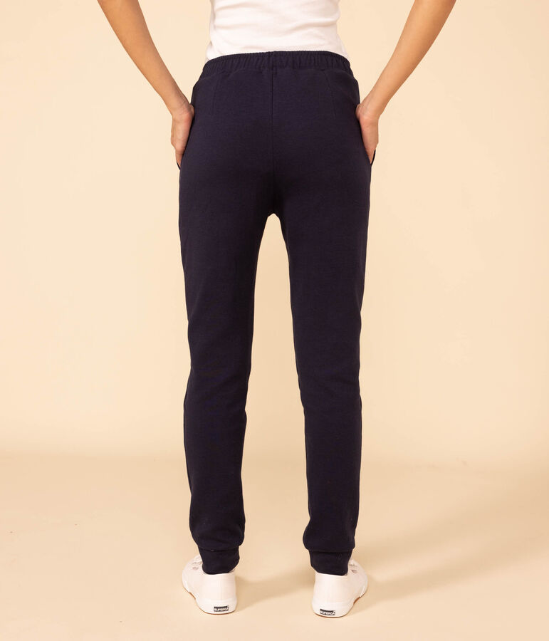 Pantal&oacute;n de algod&oacute;n grueso para mujer azul