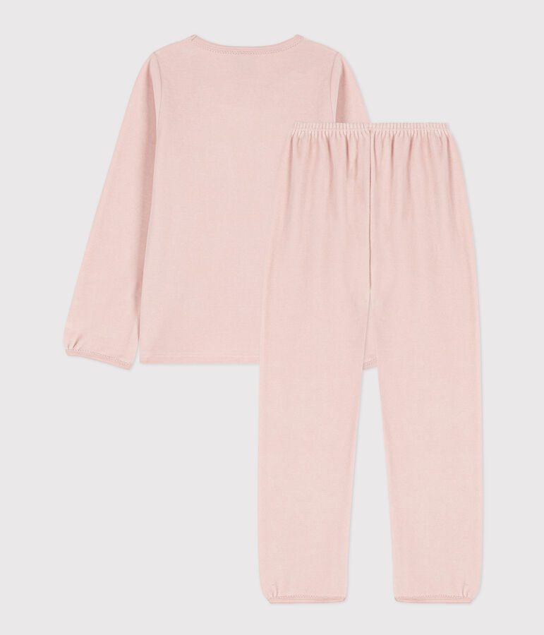Pijama de terciopelo para ni&ntilde;a rosa