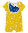 Mono corto de punto para bebé niño amarillo HONEY/blanco MARSHMALLOW