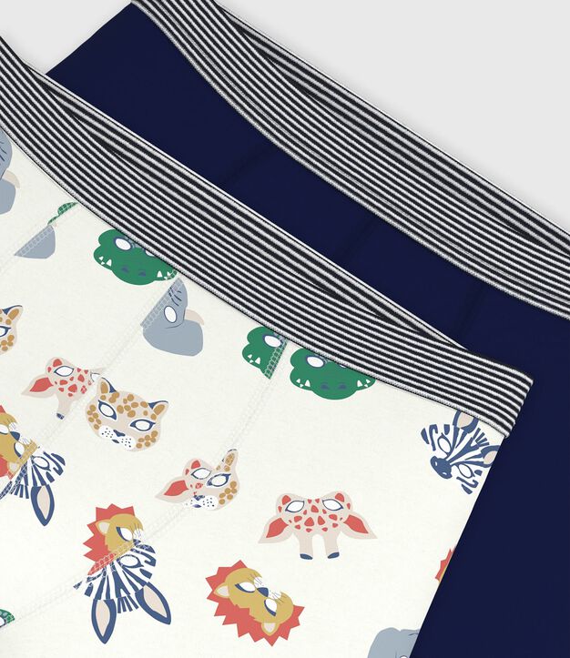 Juego de b&oacute;xeres infantiles de algod&oacute;n con estampado de m&aacute;scaras multicolor