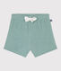 Pantalón corto de rizo de algodón para bebé
