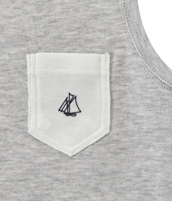 Camiseta sin mangas con bolsillo en el pecho para niño gris BELUGA CHINE