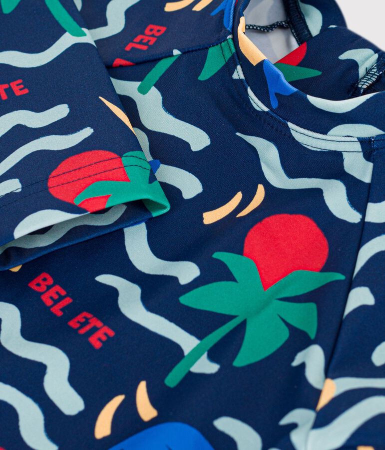 Camiseta estampada con protecci&oacute;n UV para beb&eacute; azul/multicolor