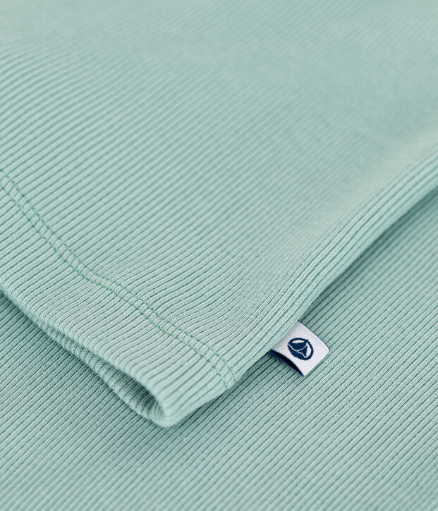 Pijama infantil liso de algod&oacute;n verde