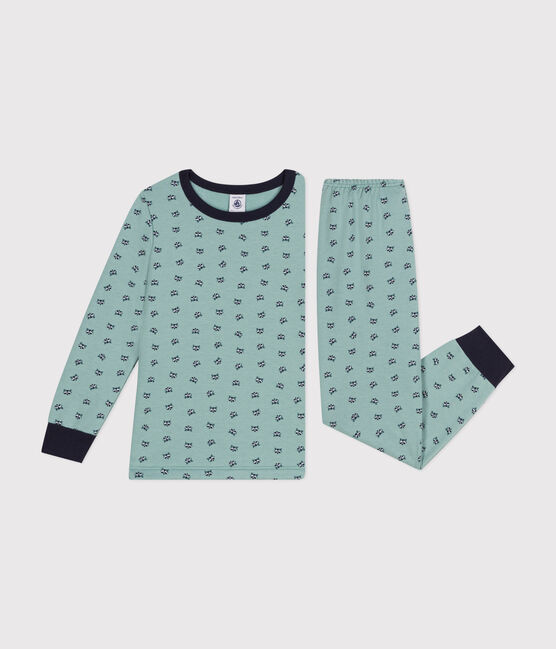 Pijama infantil de felpa cepillada con estampado de mapache PAUL/ MULTICO
